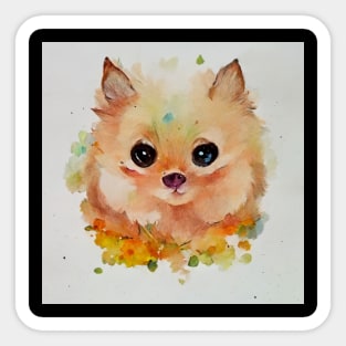 Adorable Pomeranian puppy Sticker